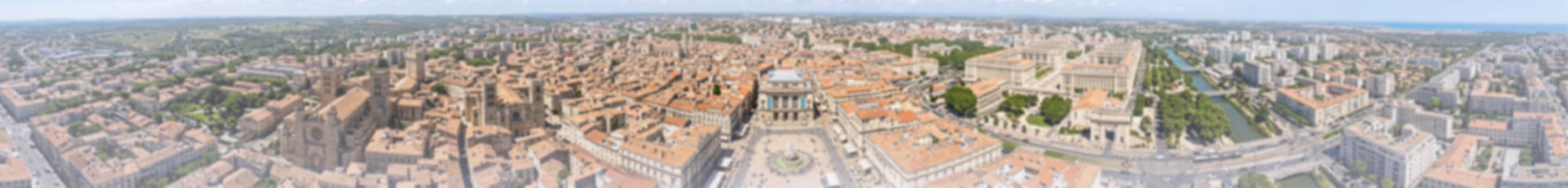Ville de Montpellier avec la Place de la Comédie