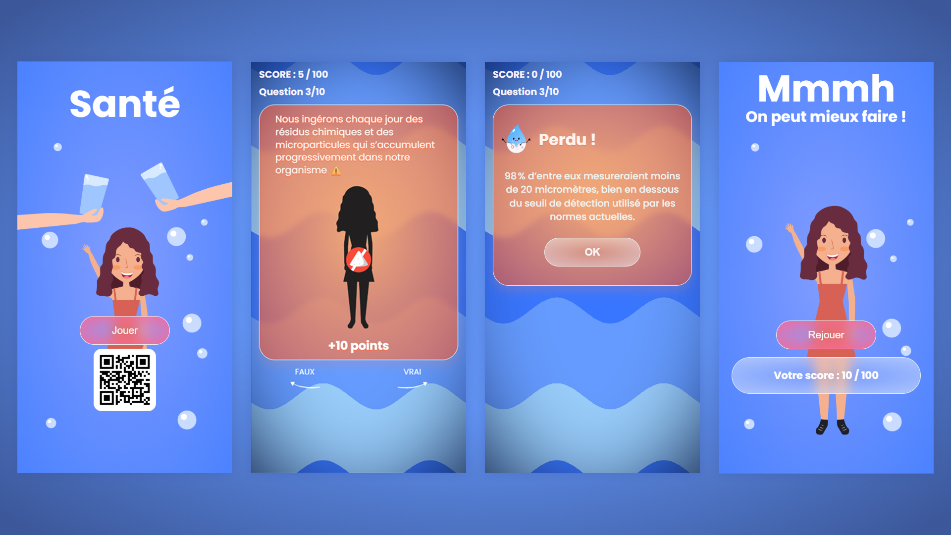 Screenshots du serious game.